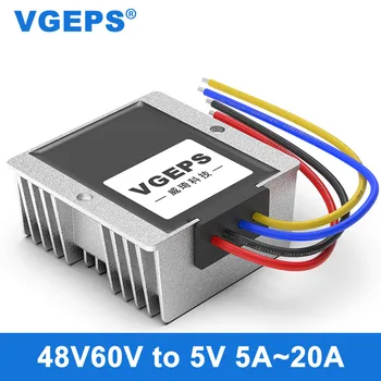 Изолированный понижающий регулятор мощности от 36V48V60V до 5V постоянного тока, преобразователь постоянного тока от 20-72 В до 5 В